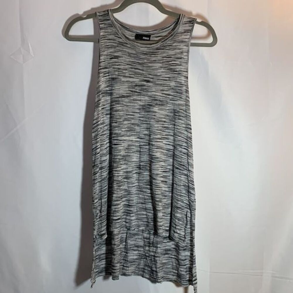 Wilfred Free Black & Grey Striped Long Tank Top